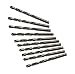 Viking Tp-5mmj10 5mm Ultra Bor Super Premium Black And Gold Jobber Length Drill Bit, 10-pack