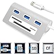 Sabrent Premium 3 Port Aluminum USB 3.0 Hub with Multi-In-1 Card Reader (12" cable) for iMac, MacBook, MacBook Pro, MacBook Air, Mac Mini, or any PC (HB-MACR)