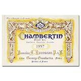 French Wine Label Kitchen Towel - Chambertin Grand Cru 1957