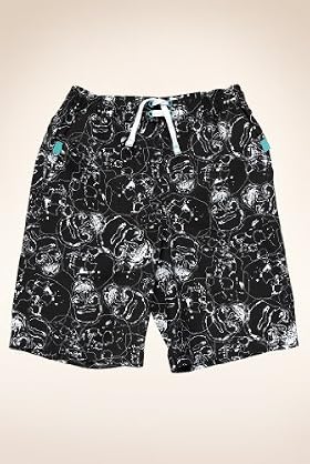 Boys' Limited Contrast Drawstring Skull Swim Shorts