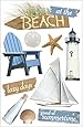 Paper House STDM-0085E 3-Pack 3D Cardstock Stickers, At the Beach