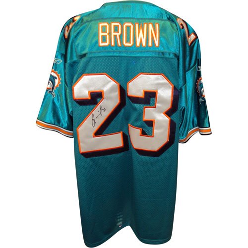 Ronnie Brown Autographed Miami Dolphins (Teal #23) Jersey