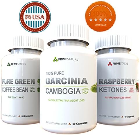 NEW 3 in 1 Bundle! Garcinia Cambogia Extract with 800mg Green Coffee Bean Plus Raspberry Ketones Complete Weight Loss Combo. Great Deal on All Natural Metabolism Booster and Appetite Suppressant. Made in the USA