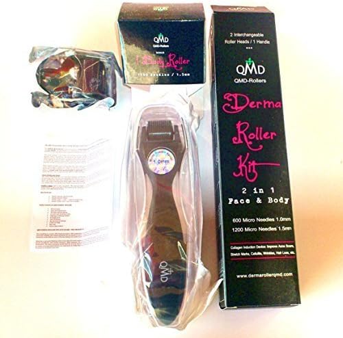 Face &amp; Body Derma Skin Beauty Roller - 2 in 1 Luxury Kit (1.0 + 1.5mm). Best Home Acne Scars Treatment Product. Banish Stretch Marks, Cellulite and Wrinkles + eBook