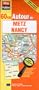 Carte routi�re : 60 km autour de Nancy - Metz (avec index complet des communes et l�gende en 4 langues)