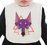 Purple Wolf ネクタイを有する有機ビブ Medium