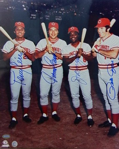Pete Rose - Johnny Bench - Tony Perez - Joe Morgan Cincinnati Reds -- Big Red Machine -- Multi Autographed 16x20 Photograph