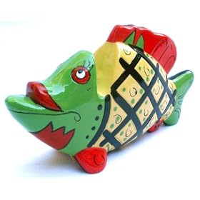 Click here to buy Tropical Fish Ocean Themed Unique Novelty Eyeglasses Holder - Green.