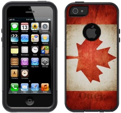 iPhone 5 5S Otterbox Commuter Series Black Canada Canadian Flag