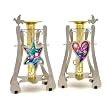 Shalom Shabbat Candle Holders