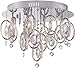 Quoizel PCEL1616C Ella Crystal Flush Mount Ceiling Lighting, 9-Light, Xenon 180 Watts, Polished Chrome (14" H x 17" W)
