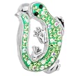 Peridot Cubic Zirconia Izzy Lizzy Curvaceous Belly Ring