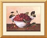 IMAGE OF Still Life With Cherries Framed Art Print by Bianchi, 21.74 in. x 17.62 in. Framed