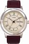 Timex Men's Leather Dress Sport Watch, 2E581, Indiglo, QUICK-DATE, Luminescent Hands, 50 Meter, 10 Year Battery