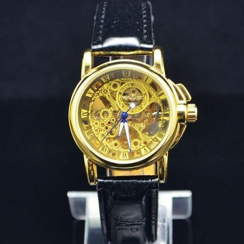 2014 New Arrival Winner Golden Dial Self-winding Skeleton Auto Mechanical Women's Watch