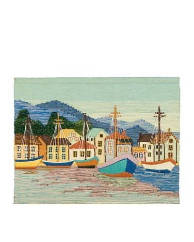 Jute & Co Arazzo Tessuto E Ricamato A Mano Multicolore 75×100 cm