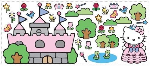 Roommate RMK1200GM Hello Kitty Princess Castle Giant Wall Decals
