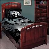 Oakland Raiders Comforter Set - Twin Bed