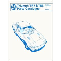 Triumph TR7 and TR8 Official Spare Parts Catalogue: RTC9020B