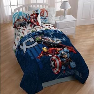 Marvel THE AVENGERS Twin Size 3 Pcs Sheet Set Hulk, Thor, Captain America & Iron Man