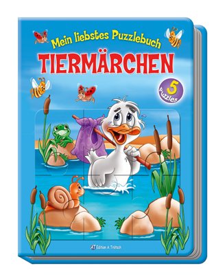 Produkt-Bild: Mein liebstes Puzzlebuch Tierm&auml;rchen: 5 bekannte Tierm&auml;rchen mit dazugeh&ouml;rigen 24-teiligen Puzzles in einem Buch!