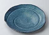 藍の雪波型9.0皿　【パスタ皿　美濃焼】