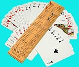 Cribbage board and two packs playing cards 00185