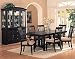 7pc Cappuccino Finish w/Birch Veneers Dining Table & Chairs Set