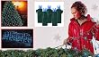 4' x 6' Blue LED Wide Angle Net Style Christmas Lights - Green Wire