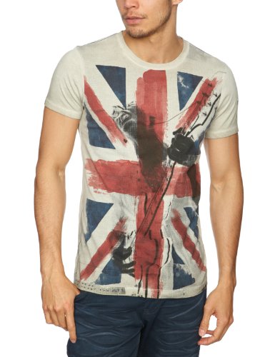 Pepe Jeans London Herren Shirt Peavey, bedruckt, Gr. M, Elfenbein (Off White) Preisvergleich