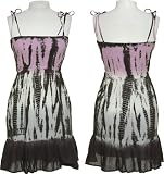 ROMEO & JULIET COUTURE Short Smocked Tie Dye Dress [RJKE20234], Lavender/Charcoal