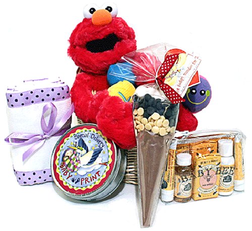 The Deluxe Musical Elmo Baby Gift Basket