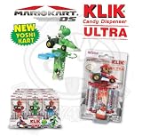 Nintendo Super Mario & Yoshi Mario Kart DS Ultra Klik Candy Dispenser 12 Pack Assortment Case