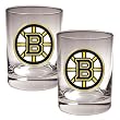 Boston Bruins NHL 2pc Rocks Glass Set - Primary Logo