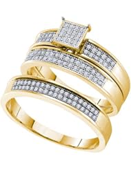0.33CTW DIAMOND MICRO-PAVE TRIO SET