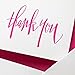 Crane & Co. Hand Engraved Raspberry Thank You Notes (CT1315), Pack of 10