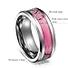 King Will 8mm Tungsten Carbide Ring Women's Camo Hunting Camouflage Wedding Band Pink Tree Any Size