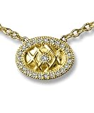 Jewelry : Quilted Oval Pendant