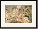 Black Framed/Matted Print 17x23, Map of Poland and Eastern Europe