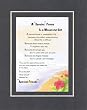 Touching and Heartfelt Poem for Special Friends - A Special Friend is a Wonderful Gift Poem on 11 x 14 inches Double Beveled Matting