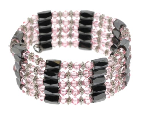 Magnetic Wrap Necklace/Bracelet - Pink 36 Inches in Length
