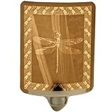 DRAGONFLY * CURVED PORCELAIN LITHOPHANE NIGHT LIGHT