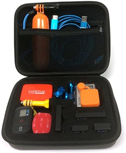 GoPro HERO4 Case, GoPro Hero 3+, 3, 2, 1 Camera and Accessories Hard Shell Carrying and Travel Case with Shoulder Strap and Laser-Cut Highest-Grade EVA Protection Foam by Bunker Cases - Medium, Black