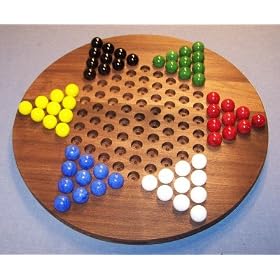Click here to buy Wooden Marble Game Board - Chinese Checkers -( 18 circle, Walnut - Oiled) by Charlie's Shop.