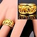 18K Gold Plated Engagement Ring Yellow Elephant-caravan Size 6-10