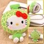 Hello Kitty Fluffy Soft Stuffed Toy Multiple Use Coin Case (Melon)