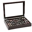 Soild Oak Chocolate Cufflinks Collector's Storage Case