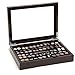 Soild Oak Chocolate Cufflinks Collector's Storage Case