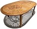 Strathwood Whidbey Teak Dining Table with Double Lazy Susan
