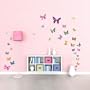 Decowall DW-1201, 38 farfalle colorate Adesivi da parete | wall stickers | adesivi da parete | muro del tatuaggio | Decorazione murale | decalcomania della parete